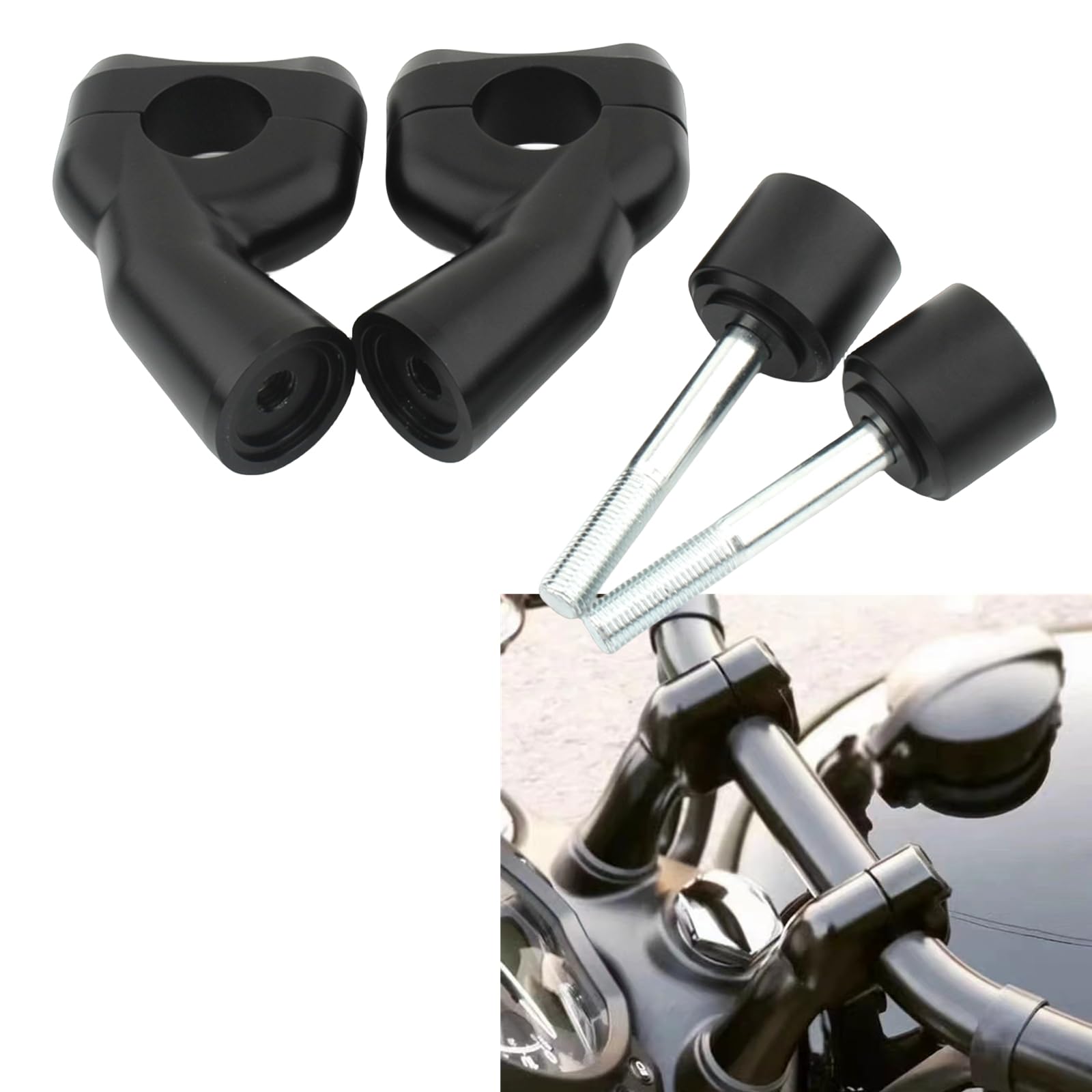 Motorcycle Handlebar Risers Clamp For Triumph Bobber Bonneville T100/T120 Speedmaster Thruxton 900 Black