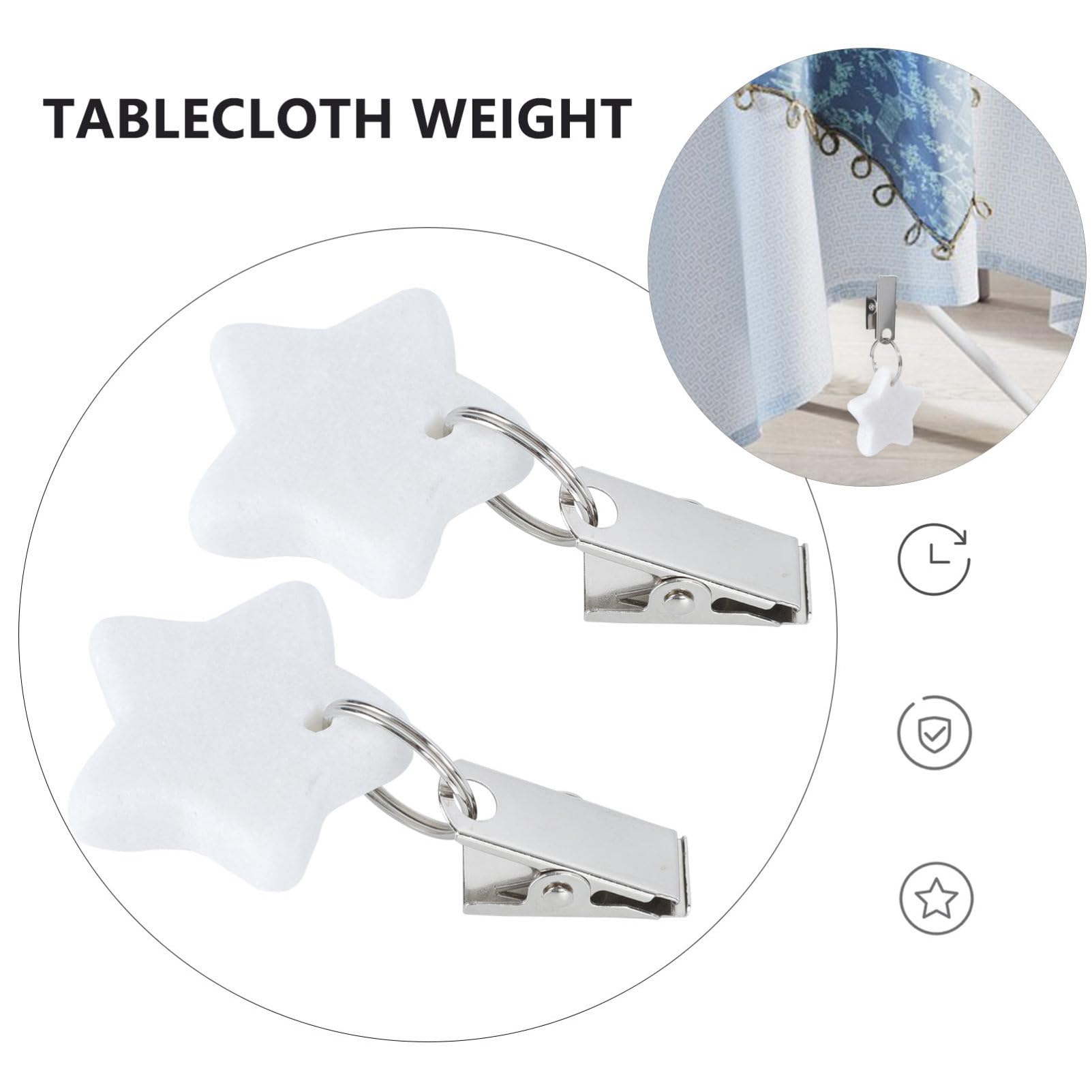 12stücke Outdoor Tischdeckenbeschwerer Sternform Tischdeckenklammern Mit Metallclip Für Gartenpartys Hochzeiten Und Grillabende Windfest Und Einfach Zu Verwenden
