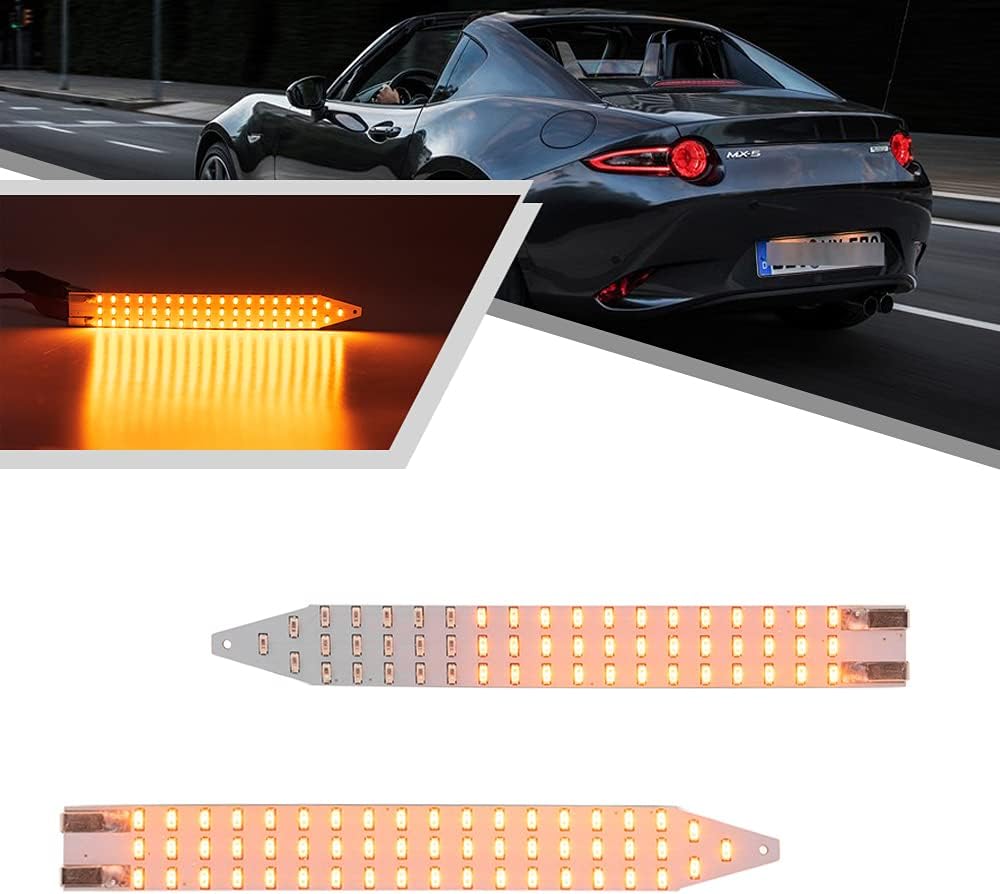 2Pcs Amber LED Sequential Dynamic Turn Signal Lights for 2016-up Maz‘da Miata MX-5 ND ND2 Tail lamp OEM Replacement