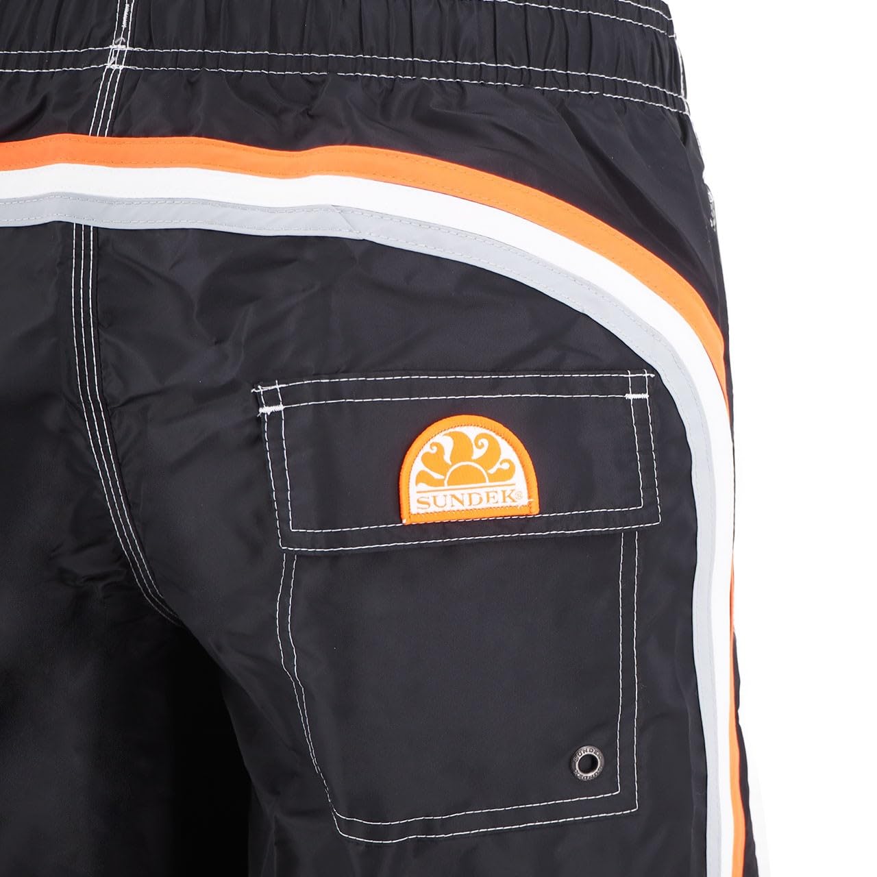 Sundek Uomo Costume M505Bdta100 Bs Rb Elastic Waist 16'' 605 Col.Black#33 S/Nero