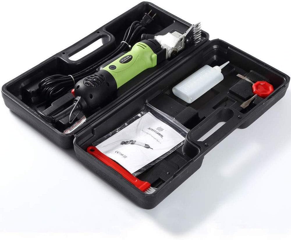 Sheep Shears Electric Clippers 320W,6-Speed Shearing Hair Clipper,Adjustable Electric Wool Shears,Suitable for Trimming of Wool, Pig Hair and Horse Hair,Green