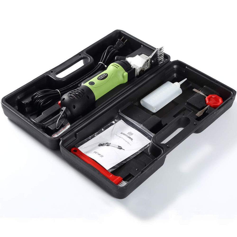Esquiladora Ovejas Cortadoras eléctricas profesionales para trabajo pesado 320W, cortadora de cabello de 6 velocidades, ajustable, adecuada para recortar lana, pelo de caballo, verde