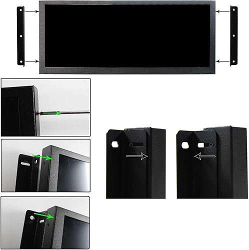 Miniatura 5 de VSDISPLAY Monitor LCD portátil IPS de 12.3 pulgadas 12.3 pulgadas 1920x720 600nit IPS VS123ZJ01A, con puerto de video VGA USB, altavoces duales,