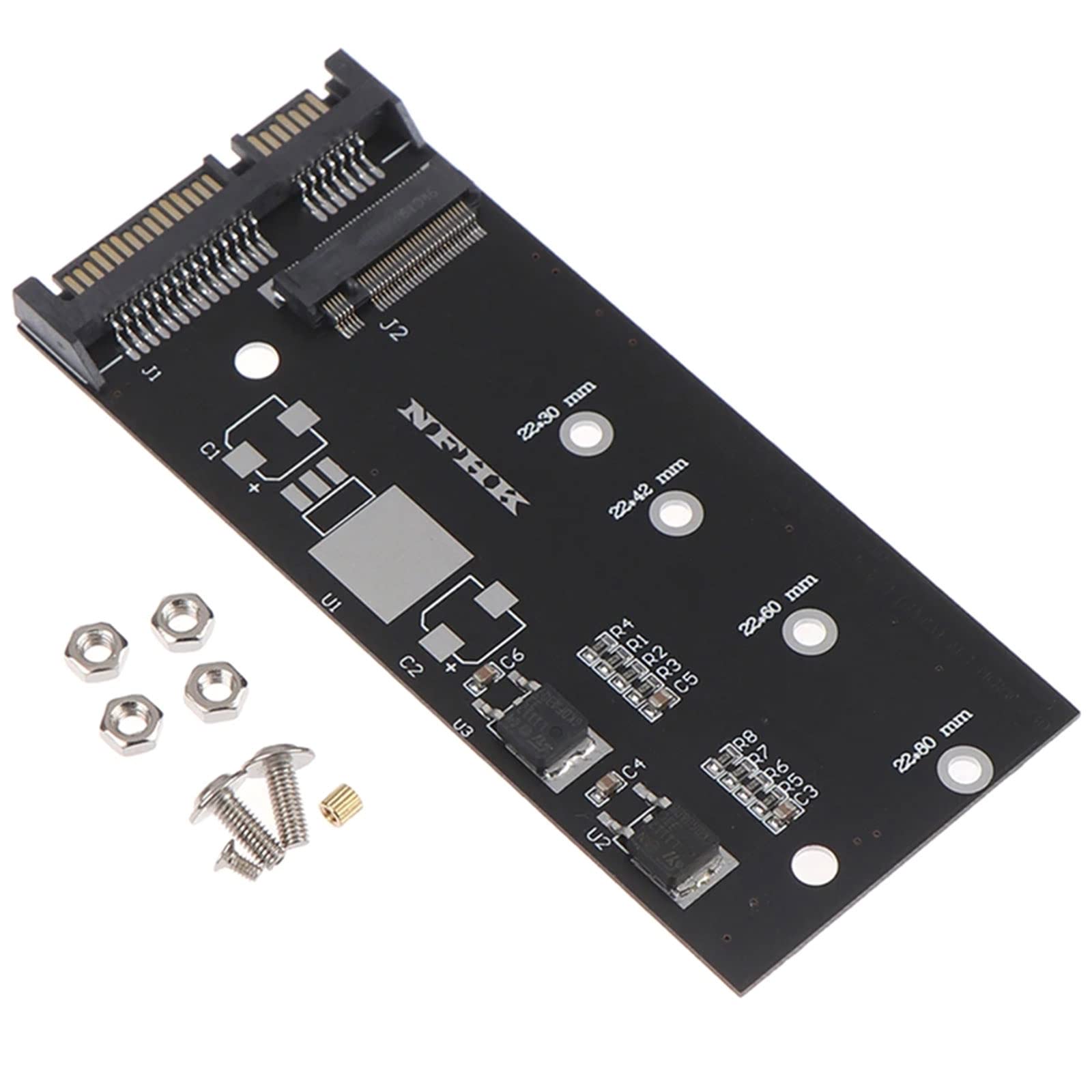 Add On Card NGFF M.2 Adapter M2 SATA3 Raiser M.2 to Adapter M2 SSD to Expansion Card Support 30/42/60/80mm M.2 Ngff to Sata Adapter Card