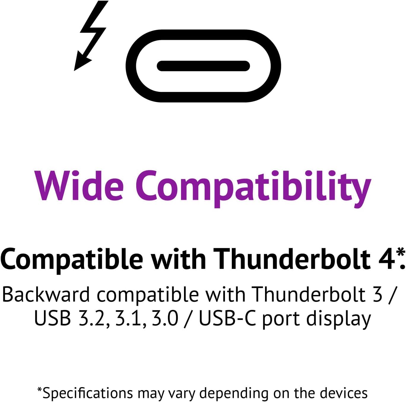 JAVEX 40Gbps USB4 USB-C to C Cable for Thunderbolt 4 Cable [USB-IF Certified, UL Listed] 240W Charging for iPhone 16/15 Pro, MacBooks, iPad Pro, Monitor Connection, PS5, Surface 3.3FT/1M, Black