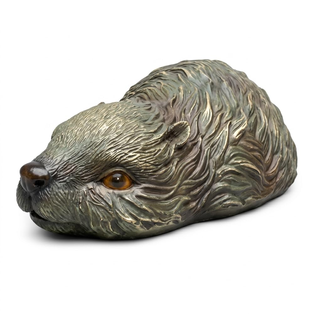 Vervevum Otter Figurine, Resin Floating Pond Decor for Outdoor Garden Pond and Fish Tank, Floating Garden Decorations, Otter Statue