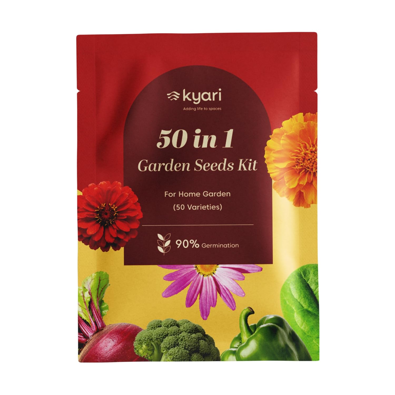 Kyari 50 Variety Seed Bank – 25 Vegetable + 25 Flower Seeds Kit | 2505 Total Seeds | High Germination (70%+) | Non-GMO | Complete Home Garden Starter Combo-image-13