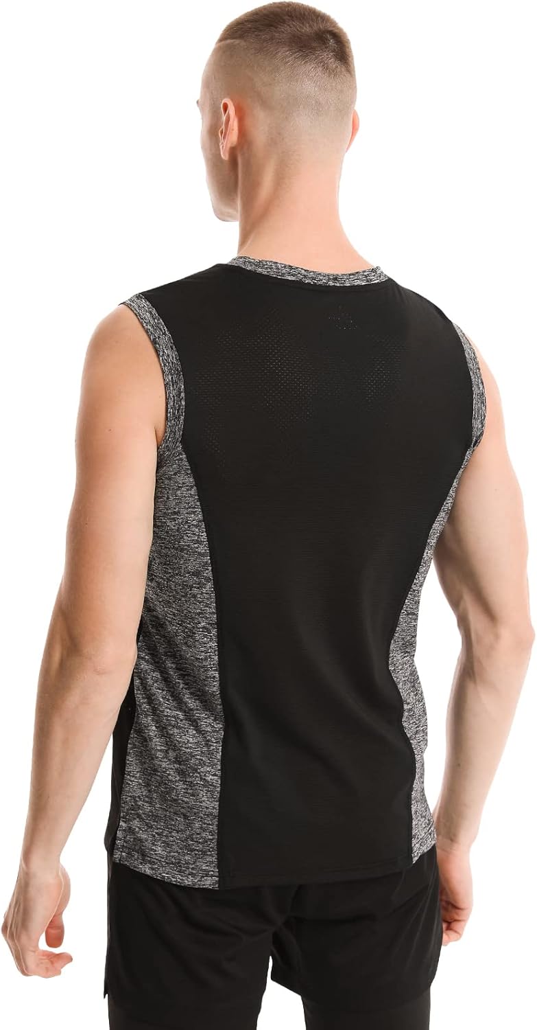 Orrpally 4 Pack Workout Tank Tops for Mens Quick Dry Sleeveless Gym Muscle Tank Top - Image 4
