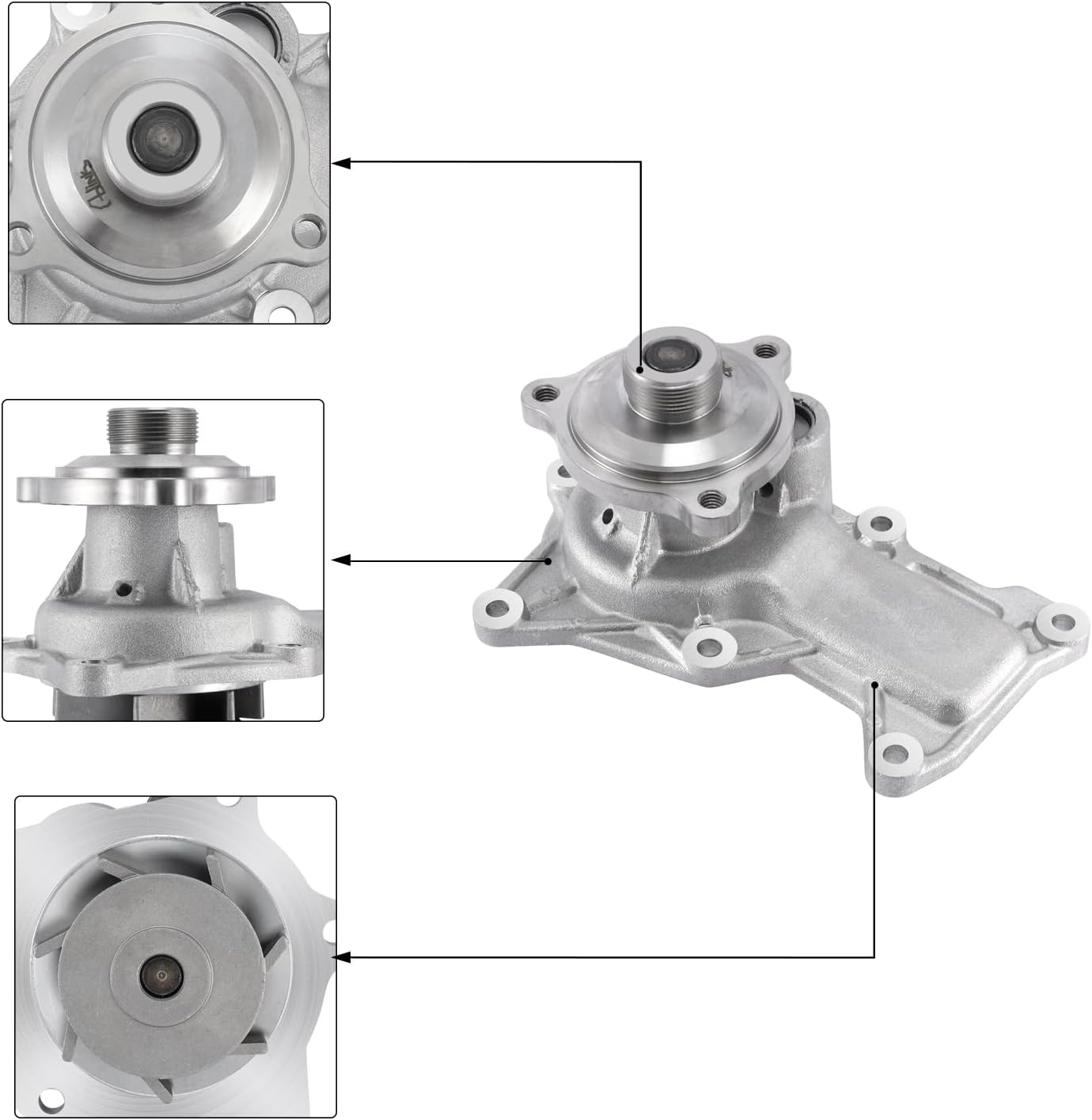 AULINK AW6189 Water Pump 3.8L V6 For Jeep Wrangler 2007 2008 2009 2010 2011 4666044AA 120-2010 42588 68052747AA