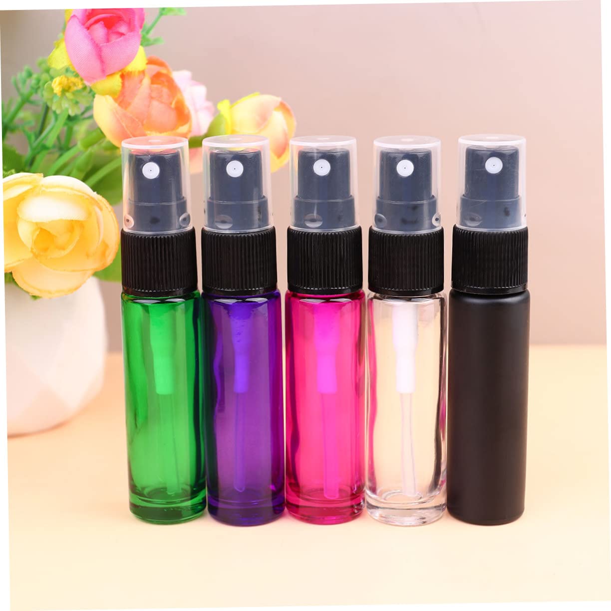 FRCOLOR Wiederbefüllbare Parfüm Sprühflasche Tragbar und Geeignet für Reisen 10ml 20 Stück aus Glas für Parfüm und Eau De Cologne im Outdoor Einsatz