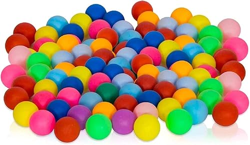 Lestiour Pelotas de ping pong, paquete de 50100 pelotas de ping pong de colores a granel de 0.08 onzas (1.575 in), pelotas de tenis de mesa de