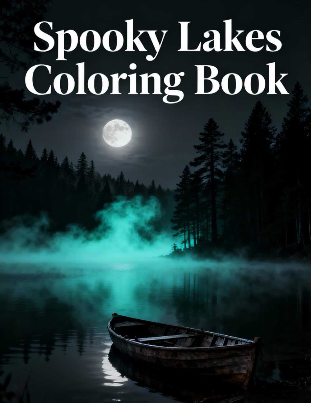 Spooky Lakes Coloring Book: Eerie Forest Waters, Ghostly Boats & Haunted Lakeside Scenes for Relaxing Coloring