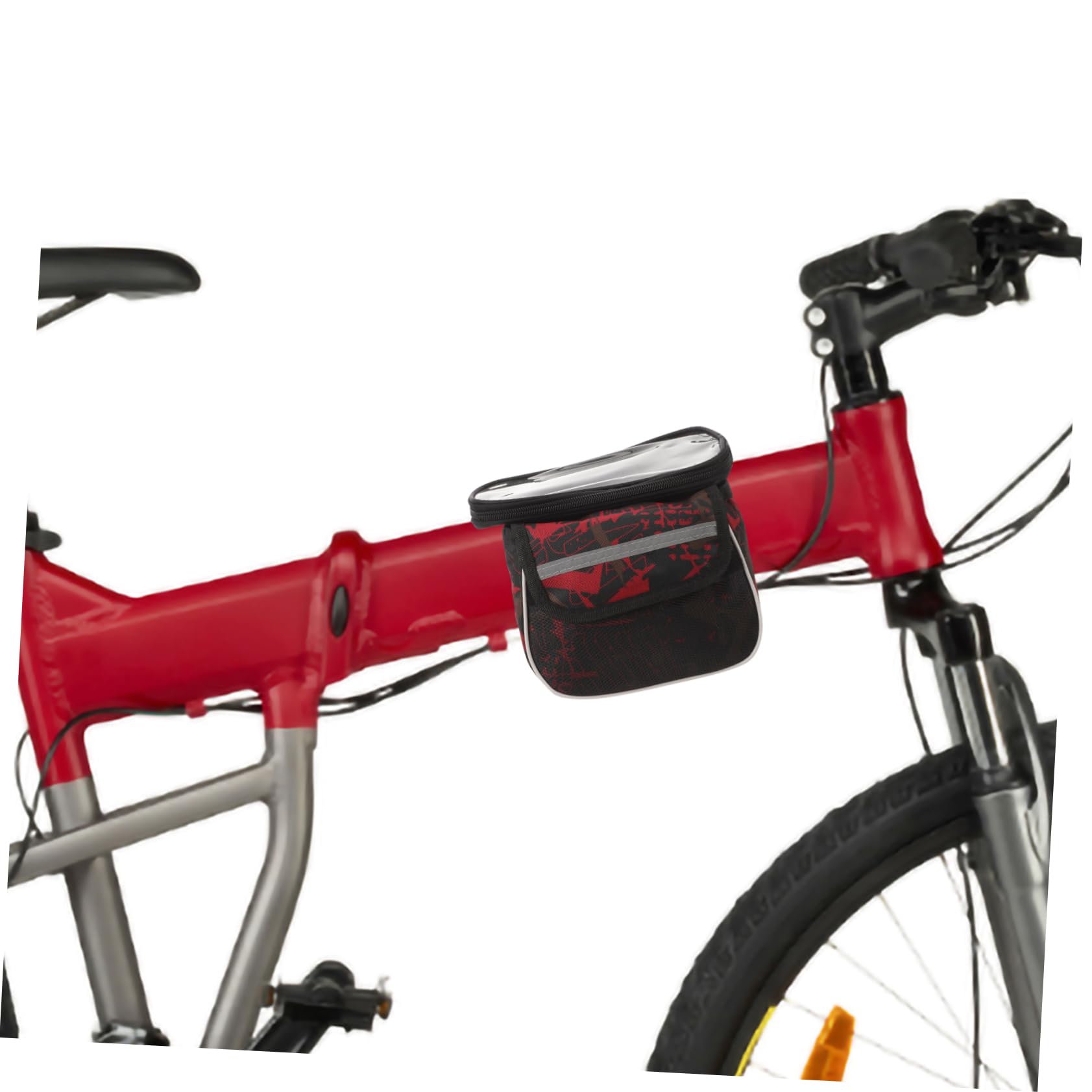 INOOMP 4 Stück Fahrrad Handy Halterung Satteltasche Abnehmbare Fahrradtasche für Smartphones mit Regenschutz für Straßen und Mountainbikes für Schlüssel und Geld