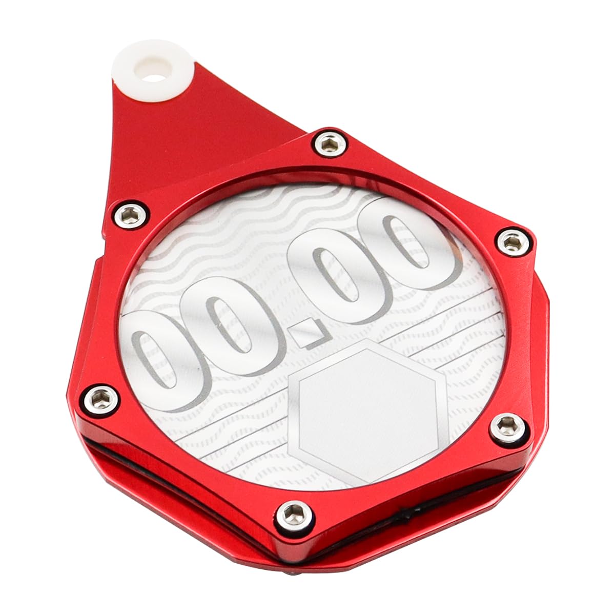 Soporte de Disco de impuestos Aleación de Aluminio Soporte de Disco de impuestos de Motocicleta Soporte de Permiso de Motocicleta -Rojo