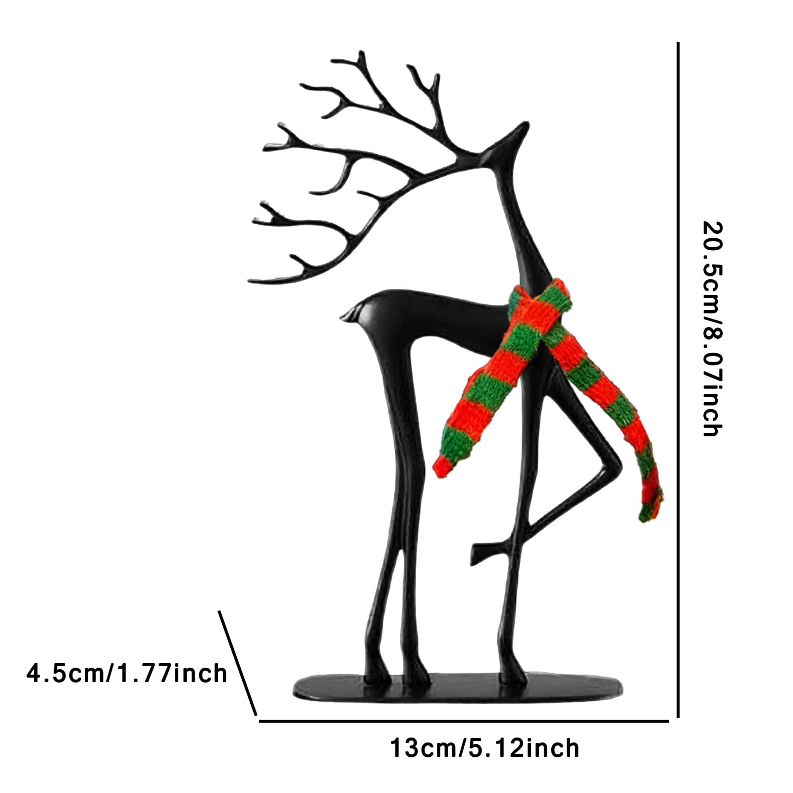 Amazon.co.jp: Buhygn クリスマス トナカイ,ブラック ホリデー 置物 