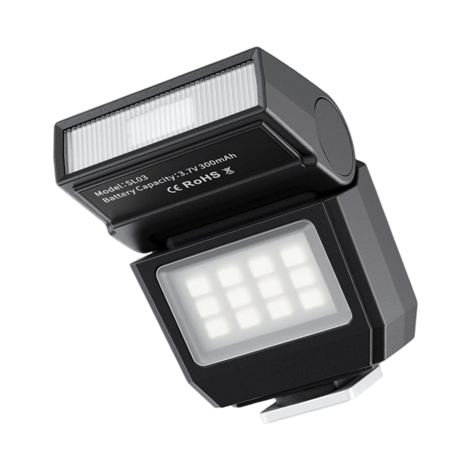2 w 1 migające światło i światło LED 6500 K miga pod kątem 90°, regulowane do lustrzanek cyfrowych, bezlusterkowych kamer vlogów, miniaturowych kamer