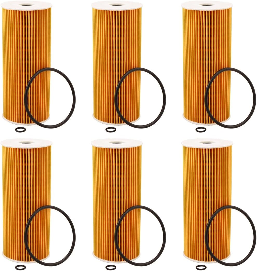 HU 726/2 X Oil Filter Replace for 038115466 CH8530 LF16176 074115562 0009830621 74115562 Compatible with Volkswagen TDI(Pack of 6)