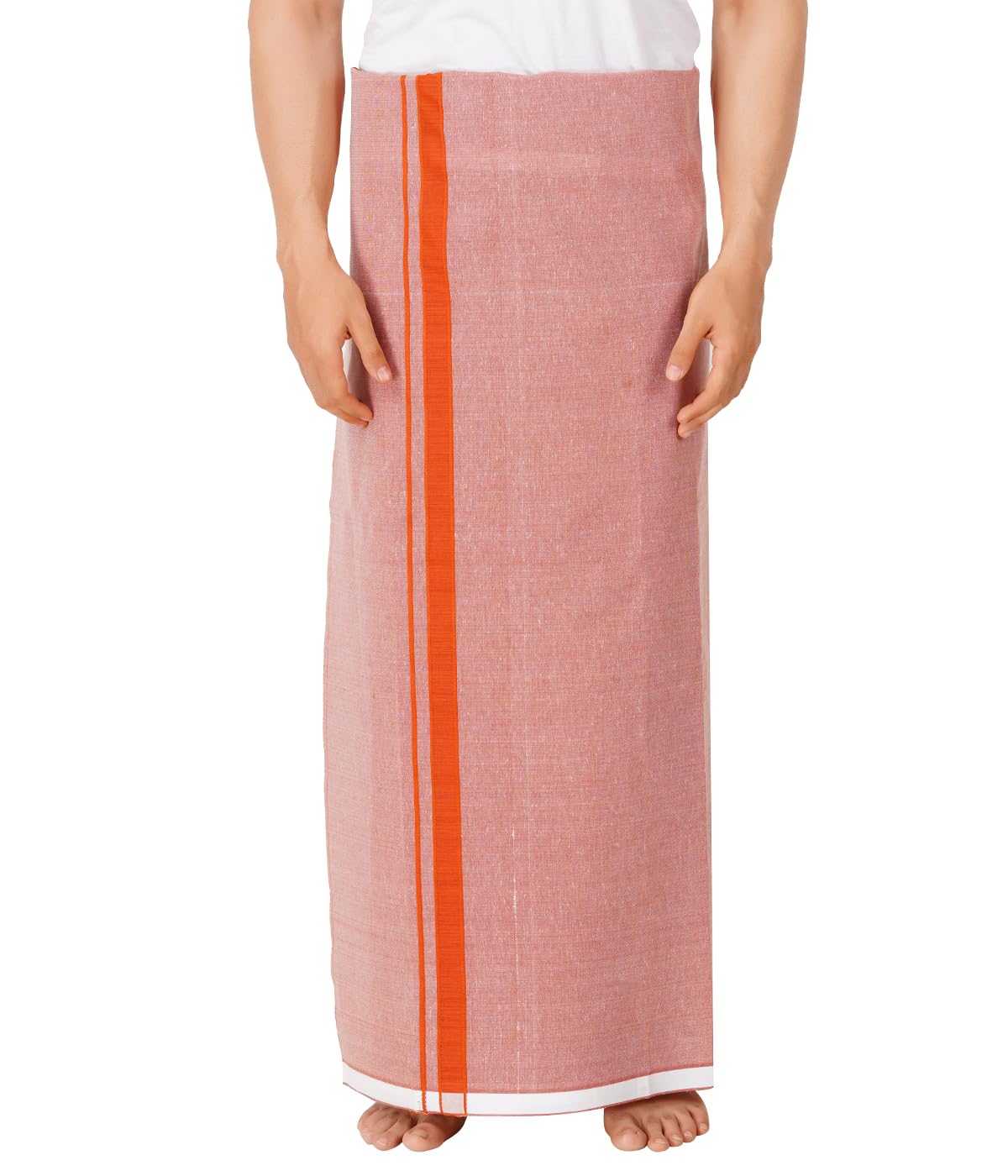 ethazh 2.00 Mtr Cotton Dhoti For Men’s With Dark Matching Border…-picture-10
