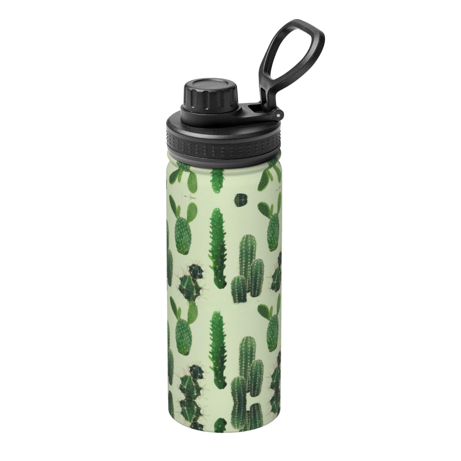 Kfjghhl Insulated Stainless Cactus. Steel Water Bottle For Sport Gym Travel Leak Camping Hiking Hydration