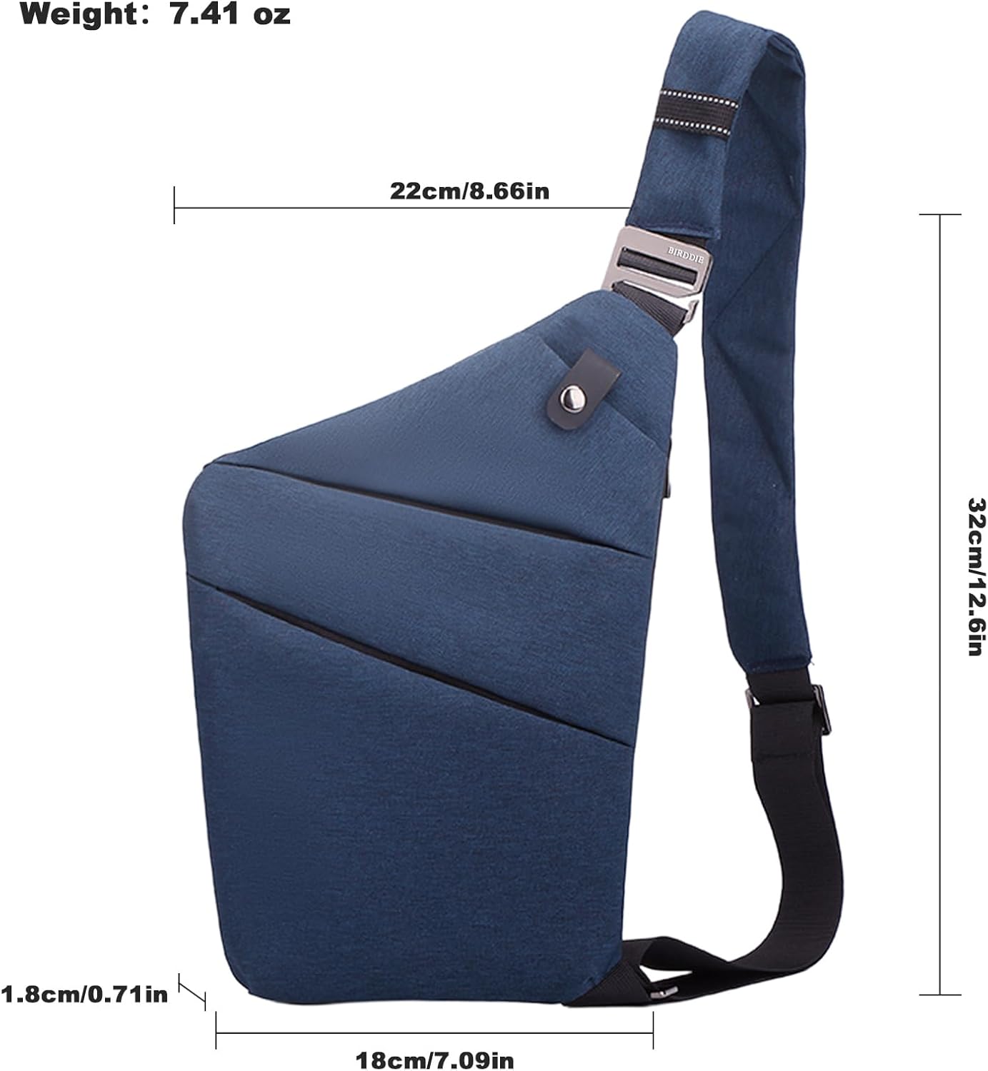 Anti Theft Travel Bag, One Shoulder Large Capacity Cross-body Bag Chest Fashion Lightweight Sling Bags for Travel Sports - Image 5