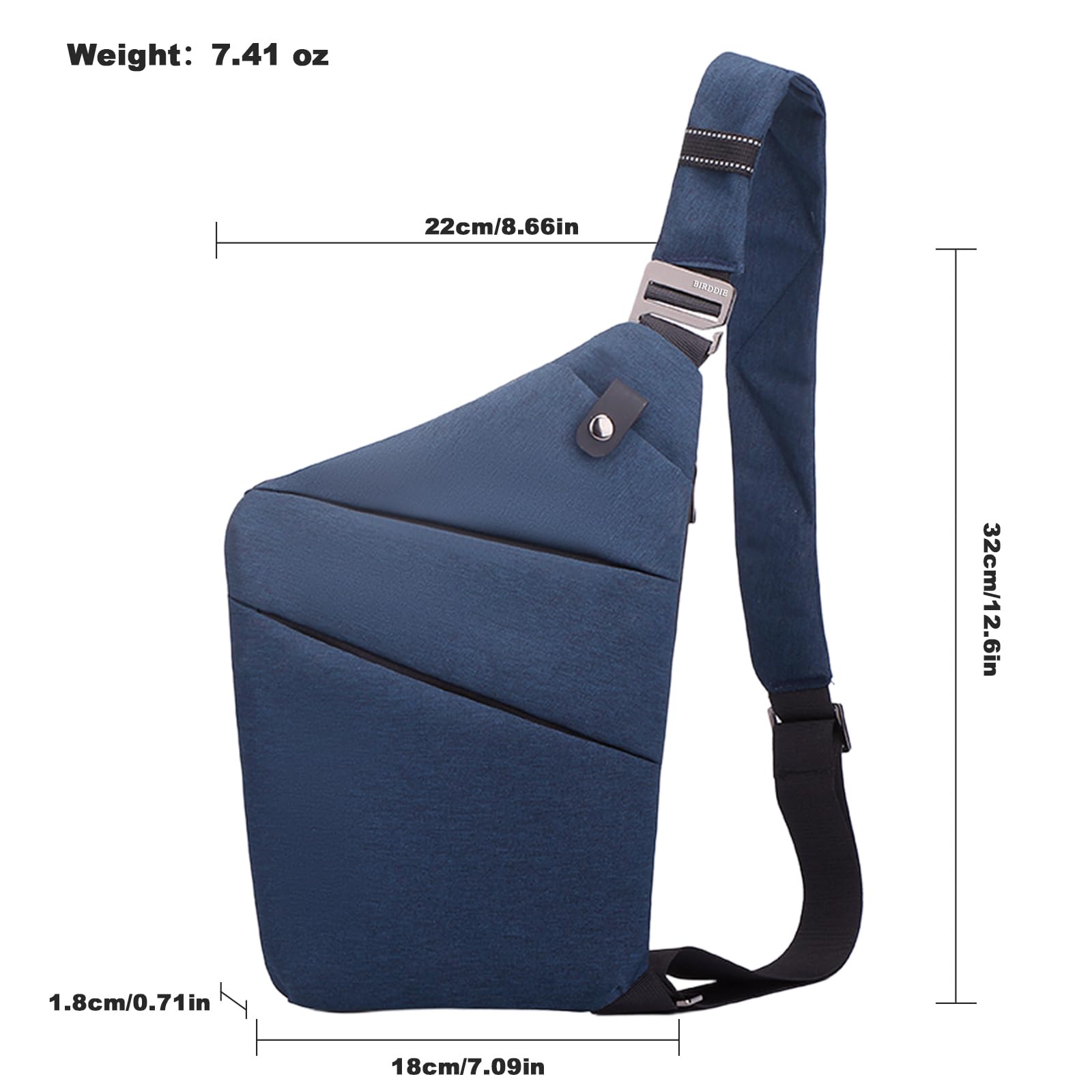 Borsa da viaggio antifurto, monospalla di grande capacità, borsa a tracolla al petto, alla moda, leggera, per viaggi e sport