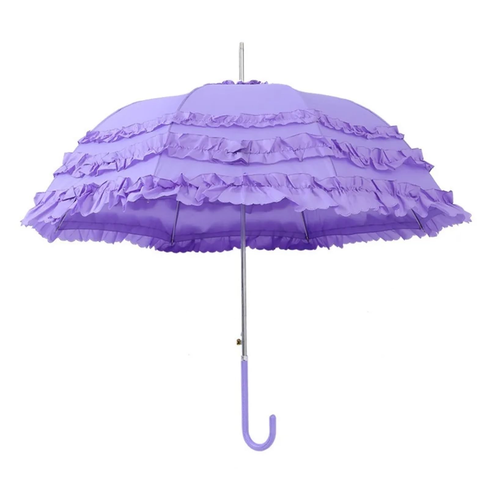 Koronkowy parasol ślubny Koronkowy parasol w kwiaty Wielowarstwowe wykończenie Parasol księżniczki Ślub panny młodej Ceremonia rekwizytu