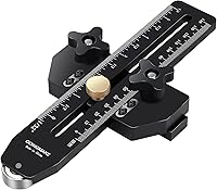 GOINGMAKE Thin Rip Jig for Table Saw - Precise 1/32" Narrow Strip Cuts, Anti-Kickback Roller, Fits 3/8x3/4 T-Track, 8" Max Extension