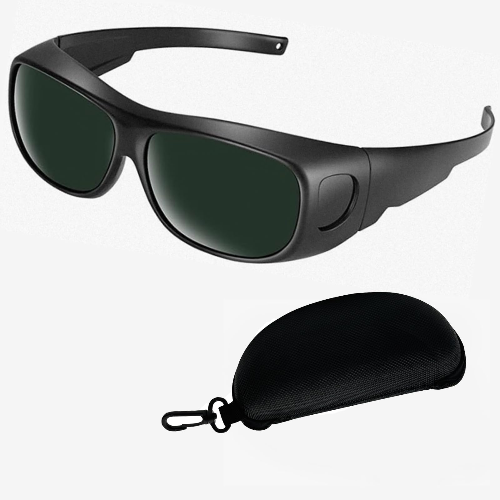 Gafas de seguridad para soldadura IR 5.0, lente de soldadura antiarañazos, diseño envolvente, protección UV, color negro