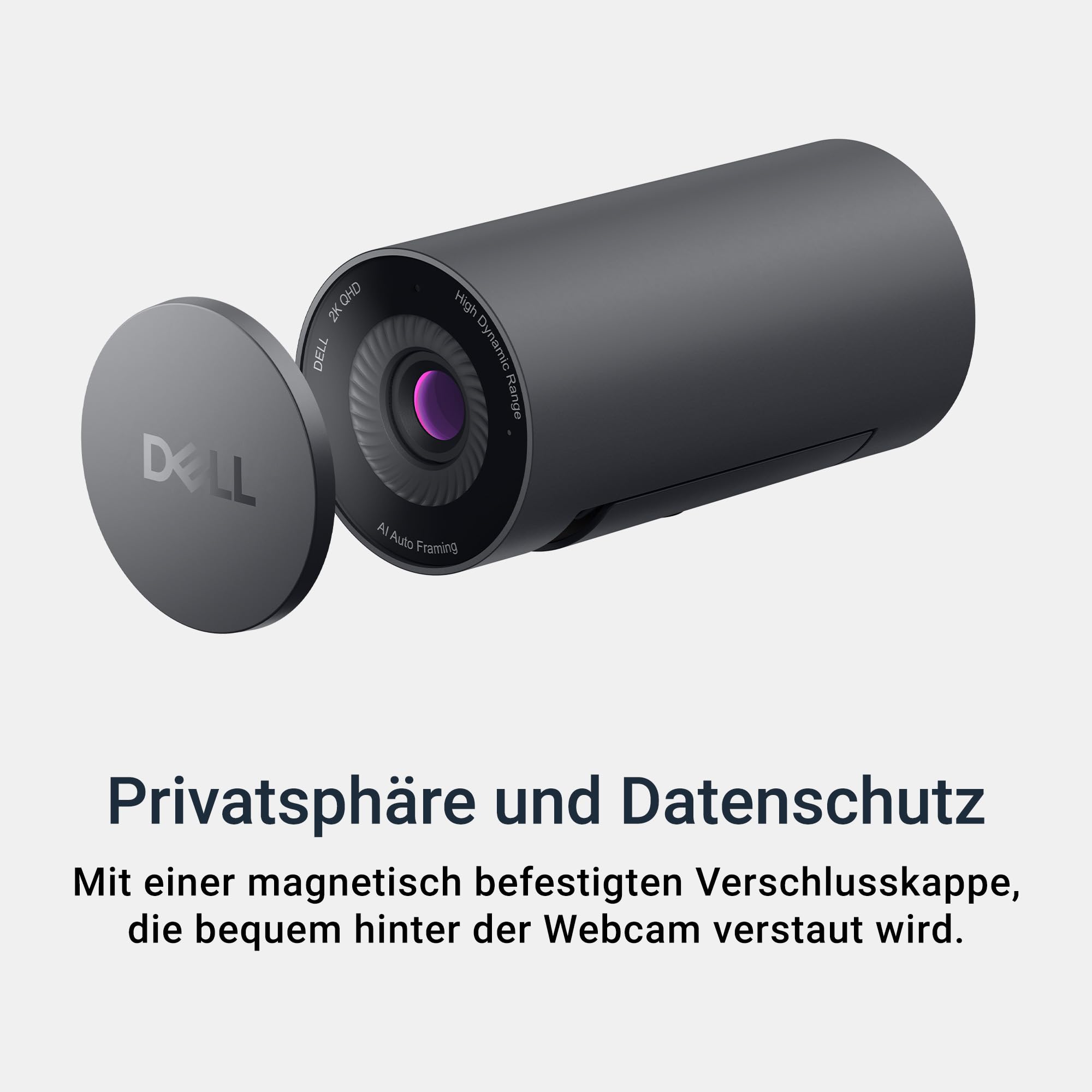 Dell Pro Webcam 1531, 2K QHD, Sony STARVIS-Sensor, AI Auto Framing, HDR | 65°/78° Sichtfeld, Rauschunterdrückung, USB-A, Microsoft Teams & Zoom zertifiziert, magnetische Datenschutzabdeckung