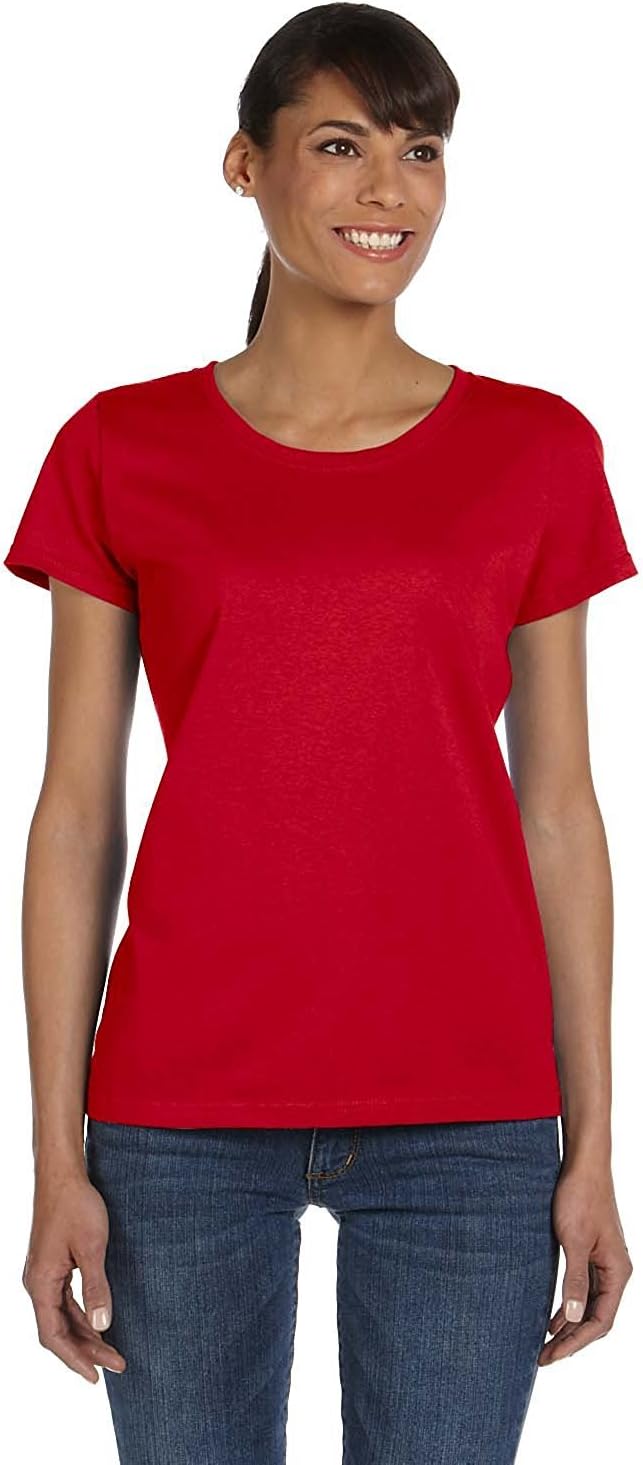 Fruit of the Loom Ladies' 5 oz., HD Cotton™ T-Shirt XL TRUE RED