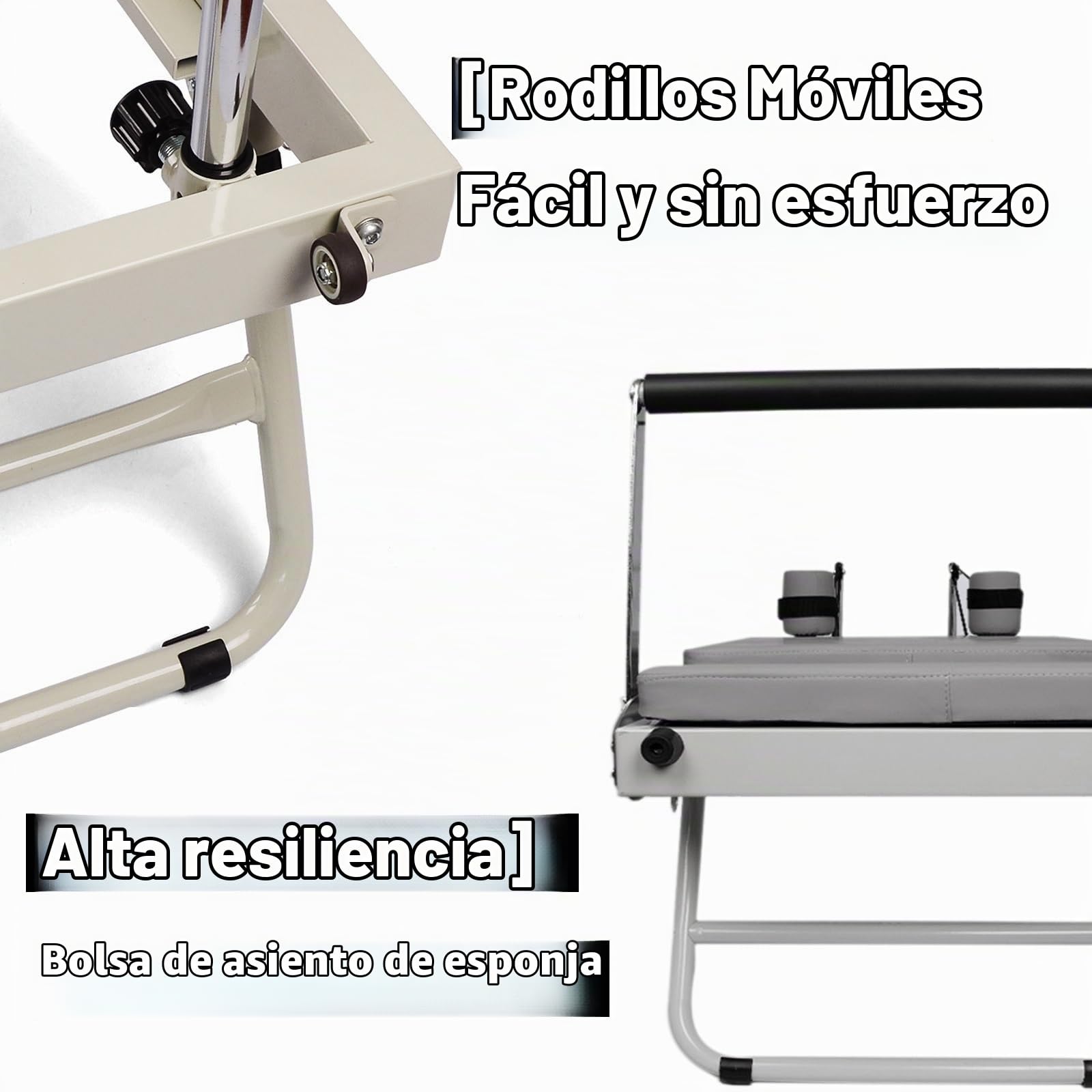 Máquina De Pilates Reformer, Tabla De Pilates Reformer Plegable Multiusos para El Hogar para Ejercicios En Casa Y Ejercicios Corporales con Pelota De Yoga(197X57X72.5CM_Spring)
