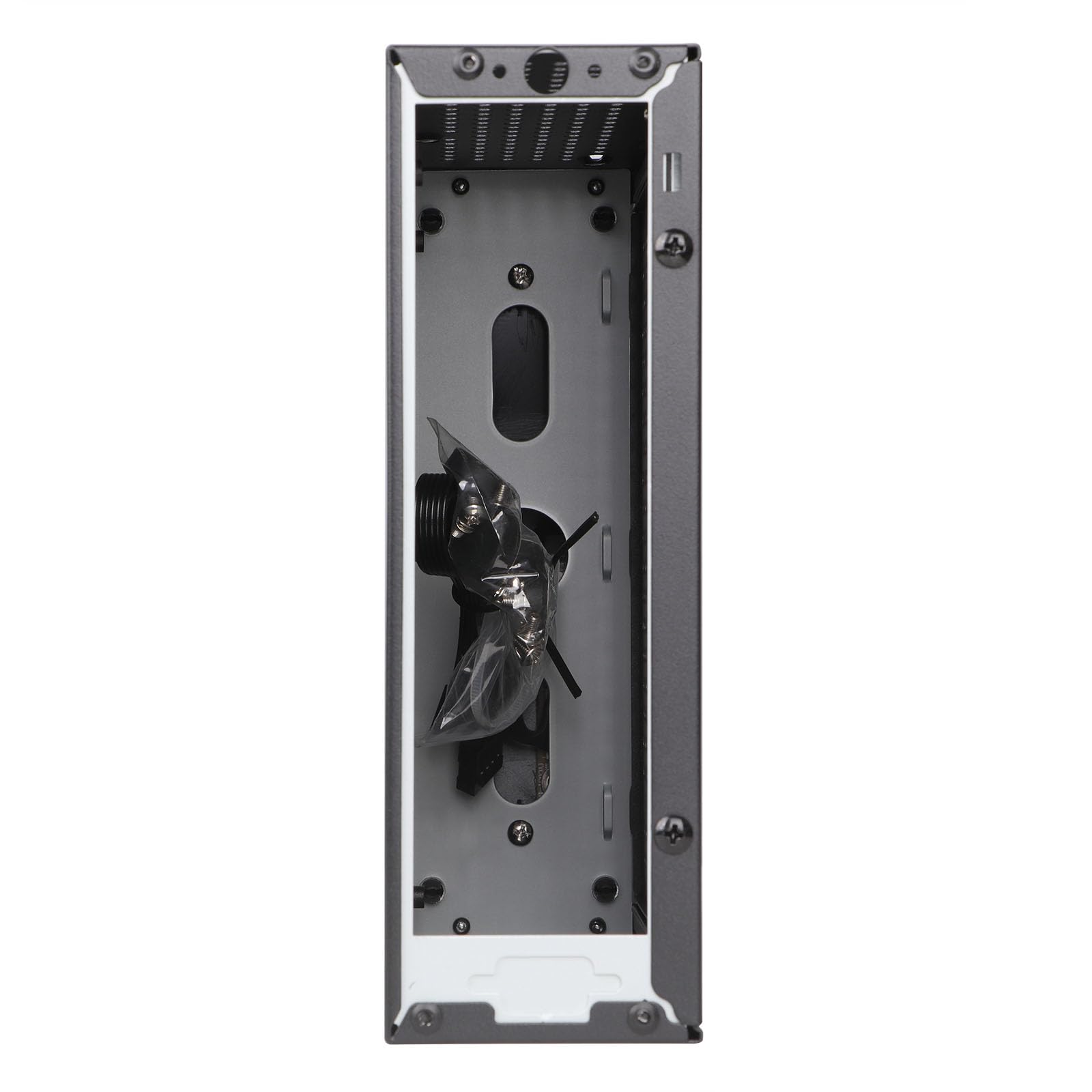 Custodia Mini ITX, SFF Small Form Factor, telaio per computer Mini Tower ideale per HTPC, pannelli ventilati SECC da 0,6 mm, custodia per PC da gioco adatta a schede madri Mini ITX (6,7 "x 6,7") e