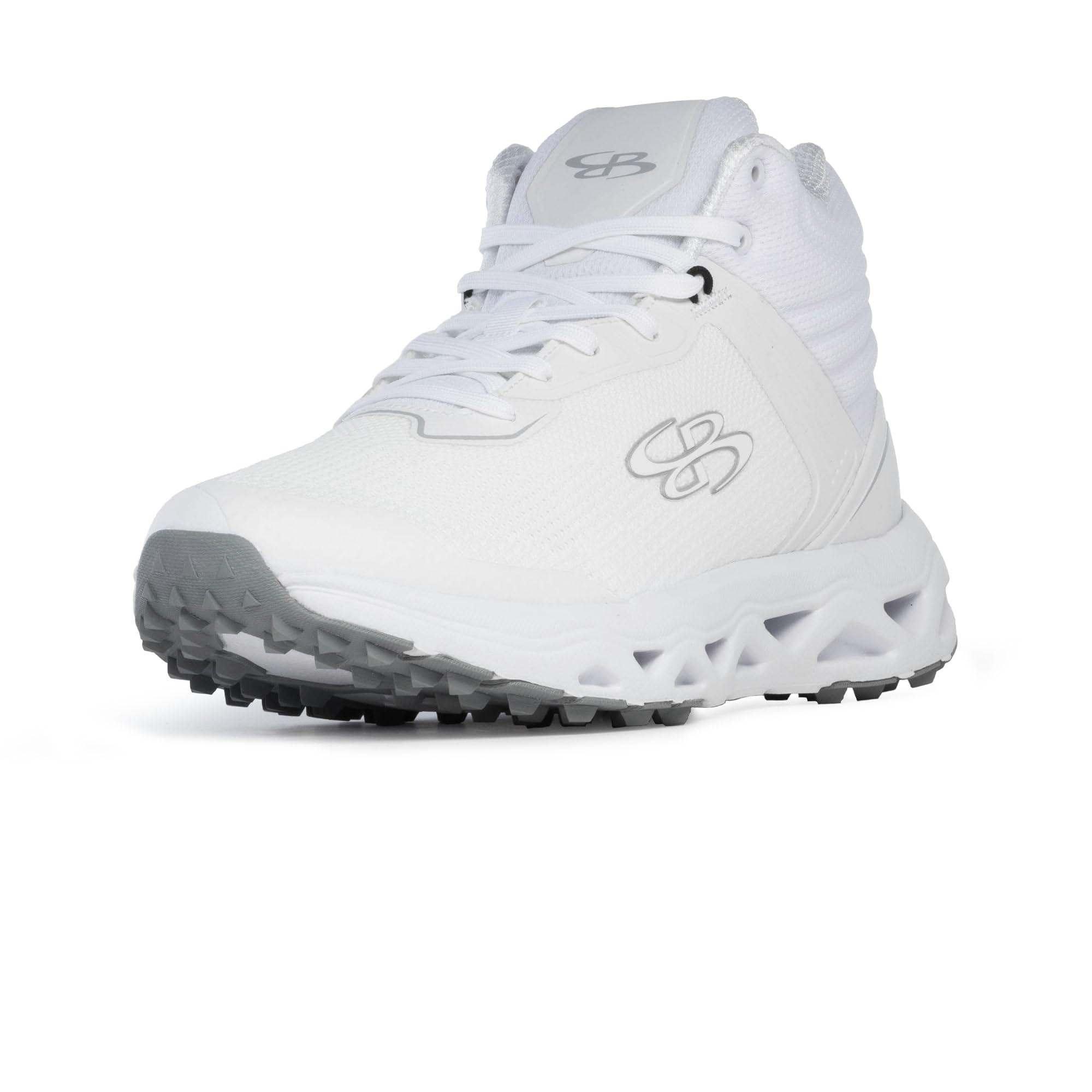 Boombah Victor Pureknit Women's Turf Mid - Stance White/White - Size 8.5