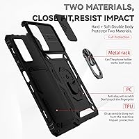 Vista 3 de Yodueiv Funda para Redmi Note 11 Pro 4G5GRedmi Note 11E Pro con protector de pantalla de vidrio templado y cubierta de cámara deslizante, anillo