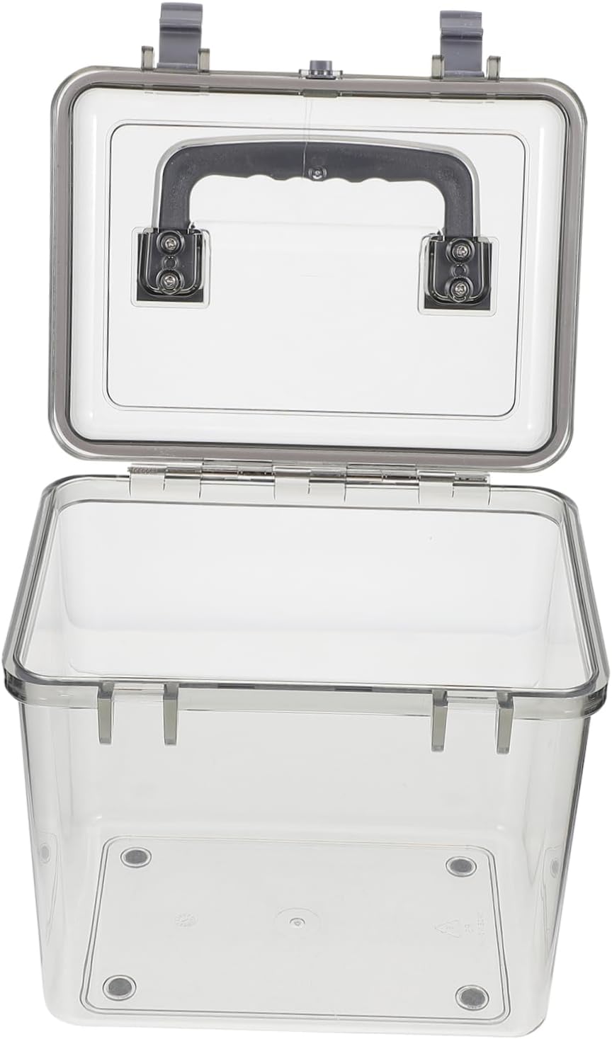 SEWACC Camera Lens Moisture Box ABS Handheld Large Storage Case with Lid