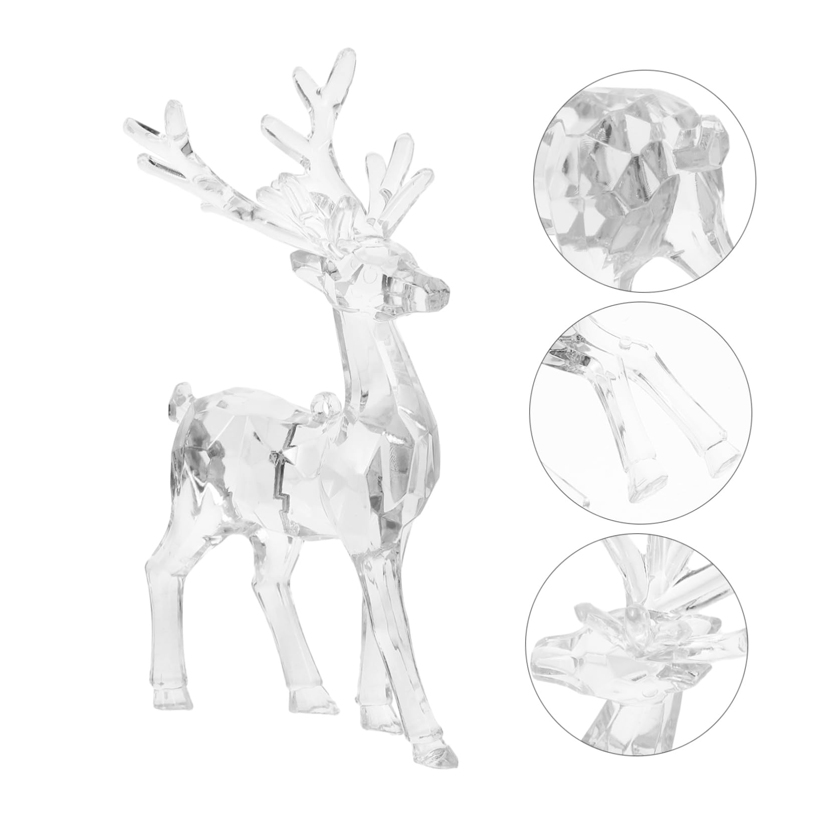 10pezzi Addobbi Natalizi Acrilico Con Cervo Trasparente Decorazioni Per Albero Di Natale e Feste Di Natale Per Famiglia e Amici