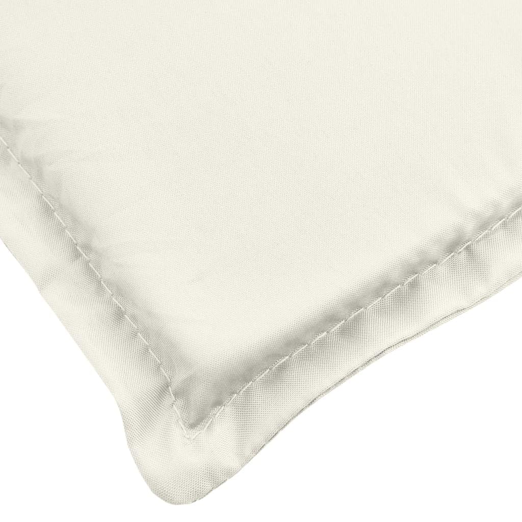 Hochlehner-Auflagen 4er Set, Melange Creme Gartenstuhl-Auflagen 120x50x4 cm, Bequeme Sitzkissen für Gartenstühle & Hochlehner, Weiche Polsterauflagen aus Stoff