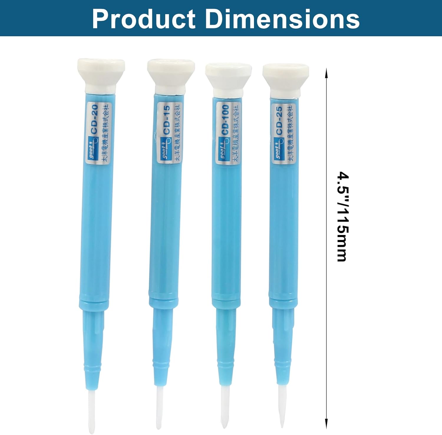 4IN1 Ceramic Screwdriver Non-conductive Adjusting Screw Driver Stepper Drivers Screwdriver Bit 1.3mm, 1.8mm, 2.6mm, 2mm