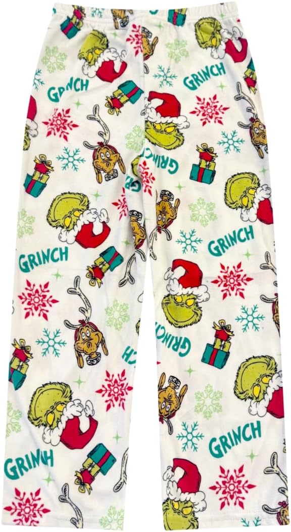 Dr. Seuss The Grinch Pajamas 2-Piece Matching Set - Cozy Christmas PJs Loungewear for Toddlers & Big Kids Boys Girls - Image 4