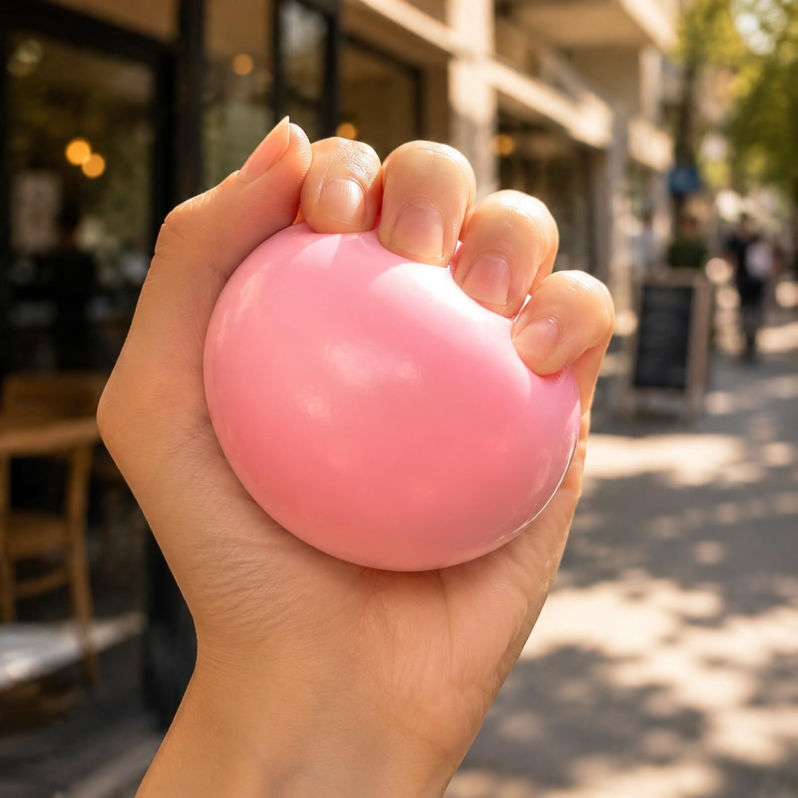 Boules Anti-stress Cristallines Avec Sons Squishy – 3D Brevetée, Gemmes Douces – Ergonomique, Portable – Bureau, Maison, Voyage
