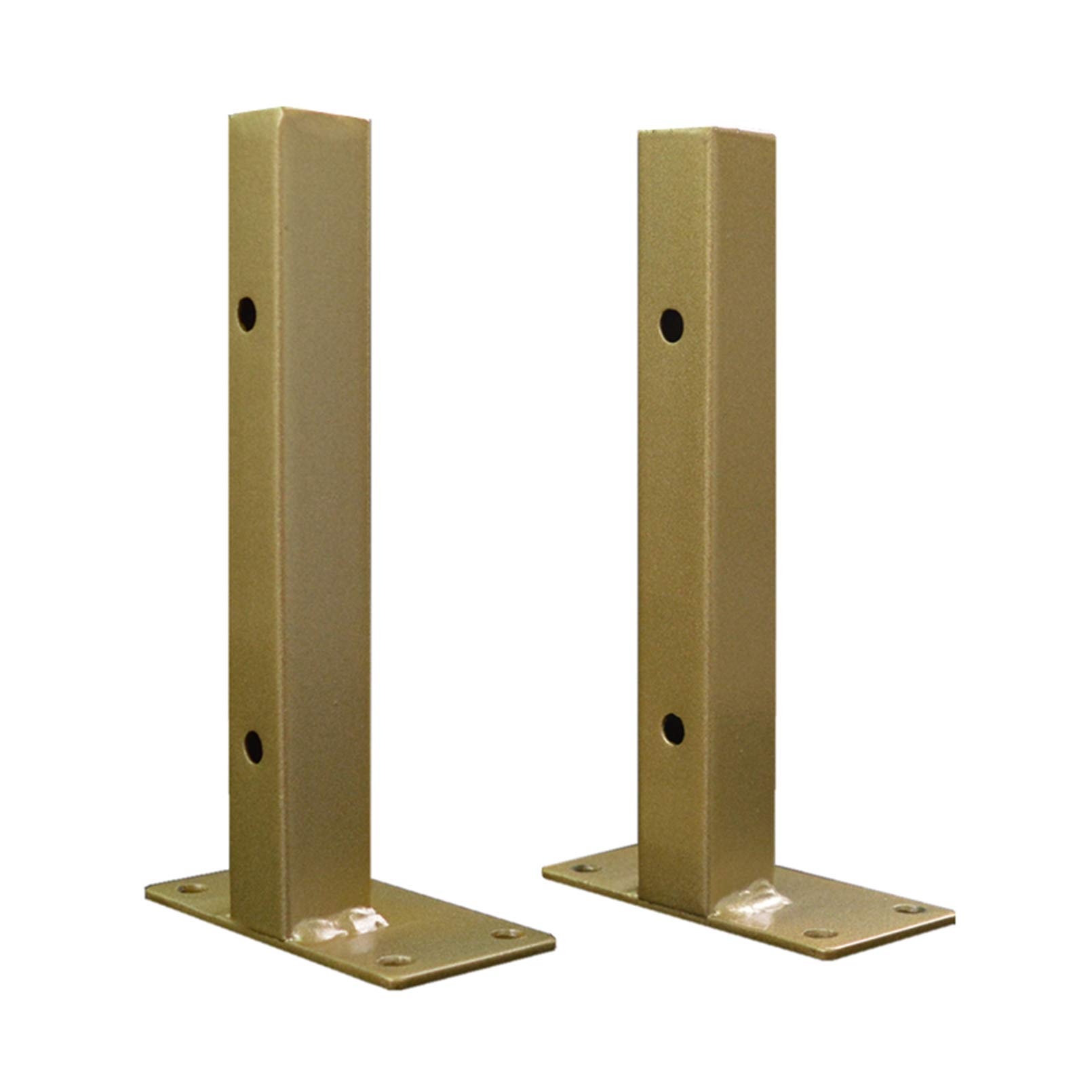 Supports d'étagère murale avec vis | Fixation en T solide pour meuble suspendu doré x2