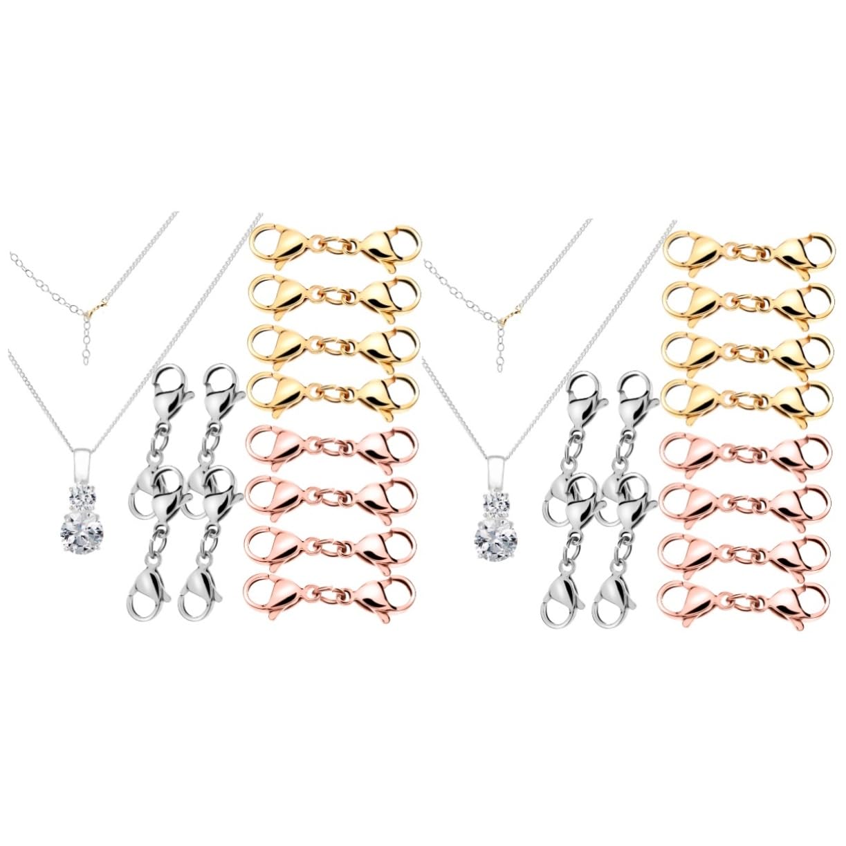50 Karabinerverschlüsse Für Schmuckherstellung – Zinklegierung, Antik-Bronze Optik, Ideal Für Halsketten & Armbänder