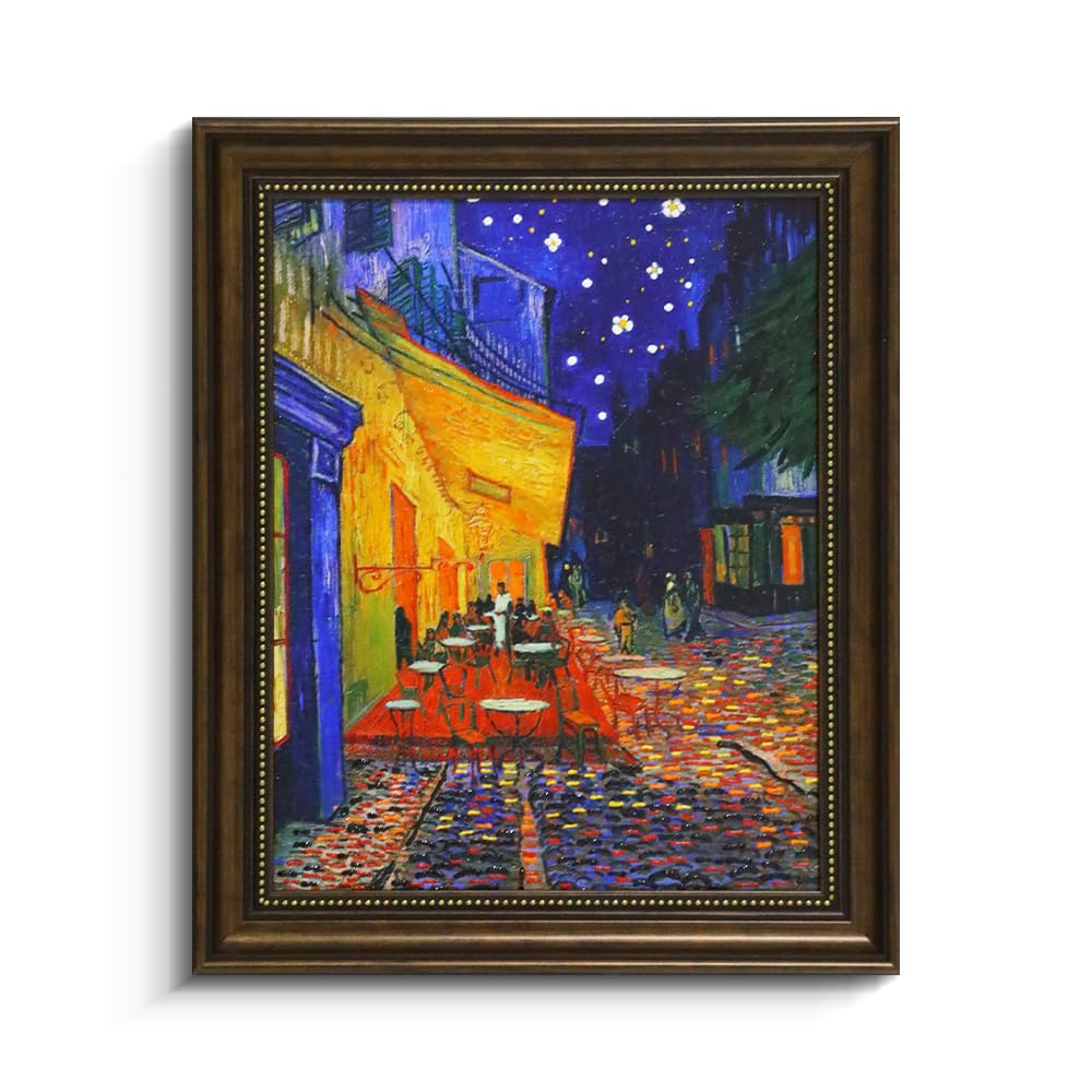 Amazon.co.jp: 阪画屋正規品 ゴッホ 「夜のカフェテラス」 手描き風