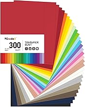 VGoodall 300 Blatt Kopierpapier A4, 22 Farben Farbigen Kopierpapier für Sammelalben Skizzieren Drucken Handwerk Geschenk 21 x 29,7cm 80g/m² glitzerpapier