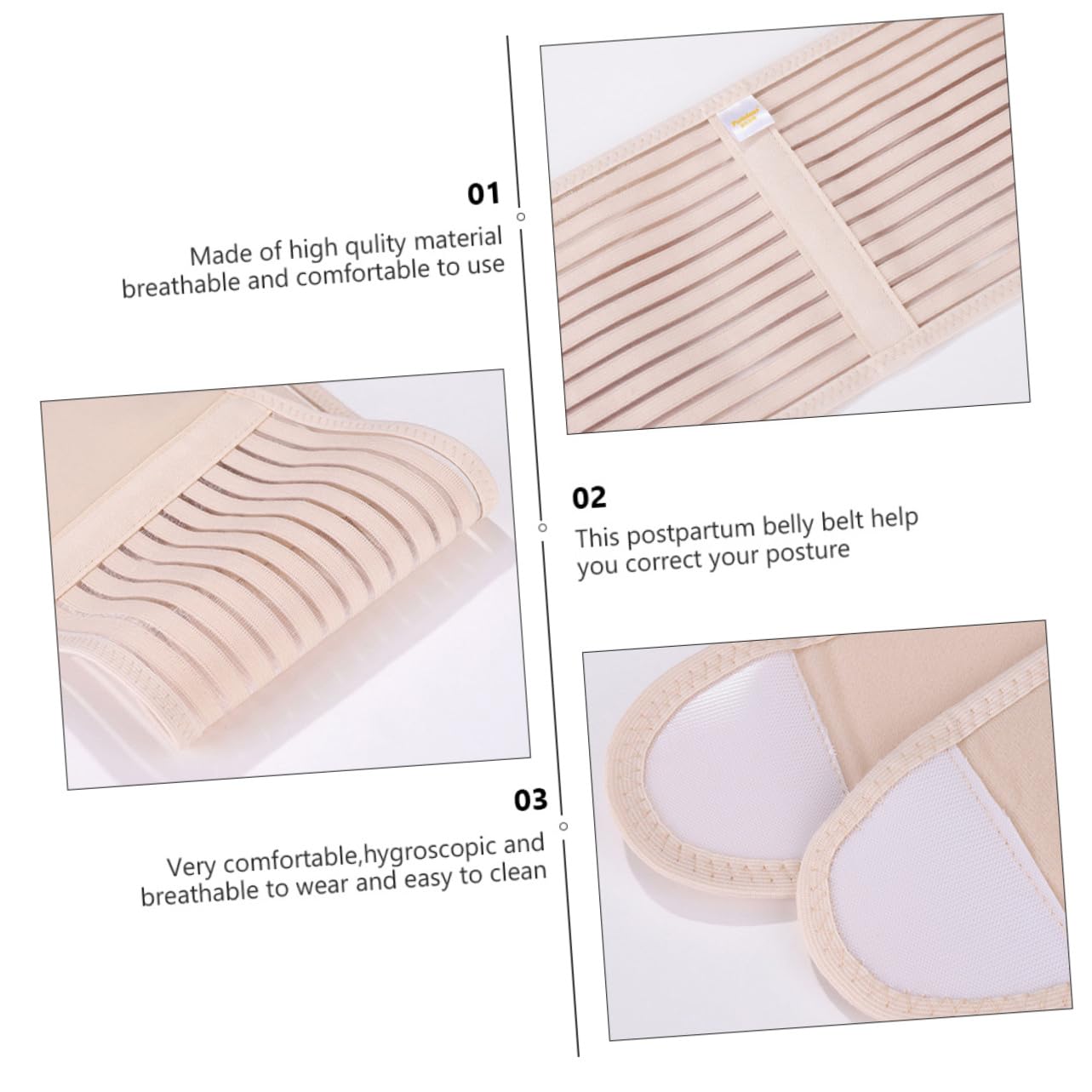 NOLITOY 3pcs Postpartum Belly Support Recovery Wrap Maternity Abdominal Binder Breathable Post Pregnancy Belly Bands