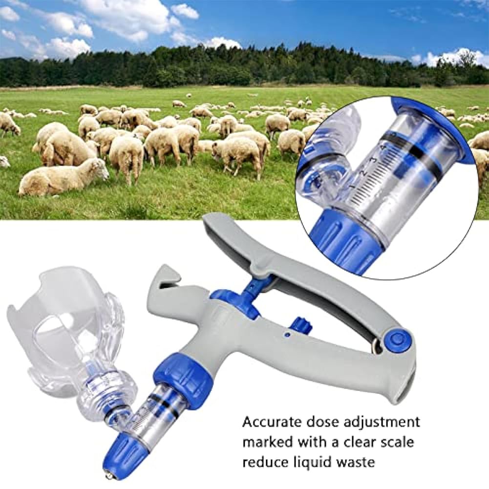 Iniettore siringa per bestiame, automatico continuo in acciaio inox, 10 ml, per una cura efficiente degli animali