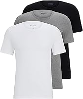 BOSS Hommes Tshirt RN 3P Classic Lot de Trois t-Shirts en Coton à Logo brodé