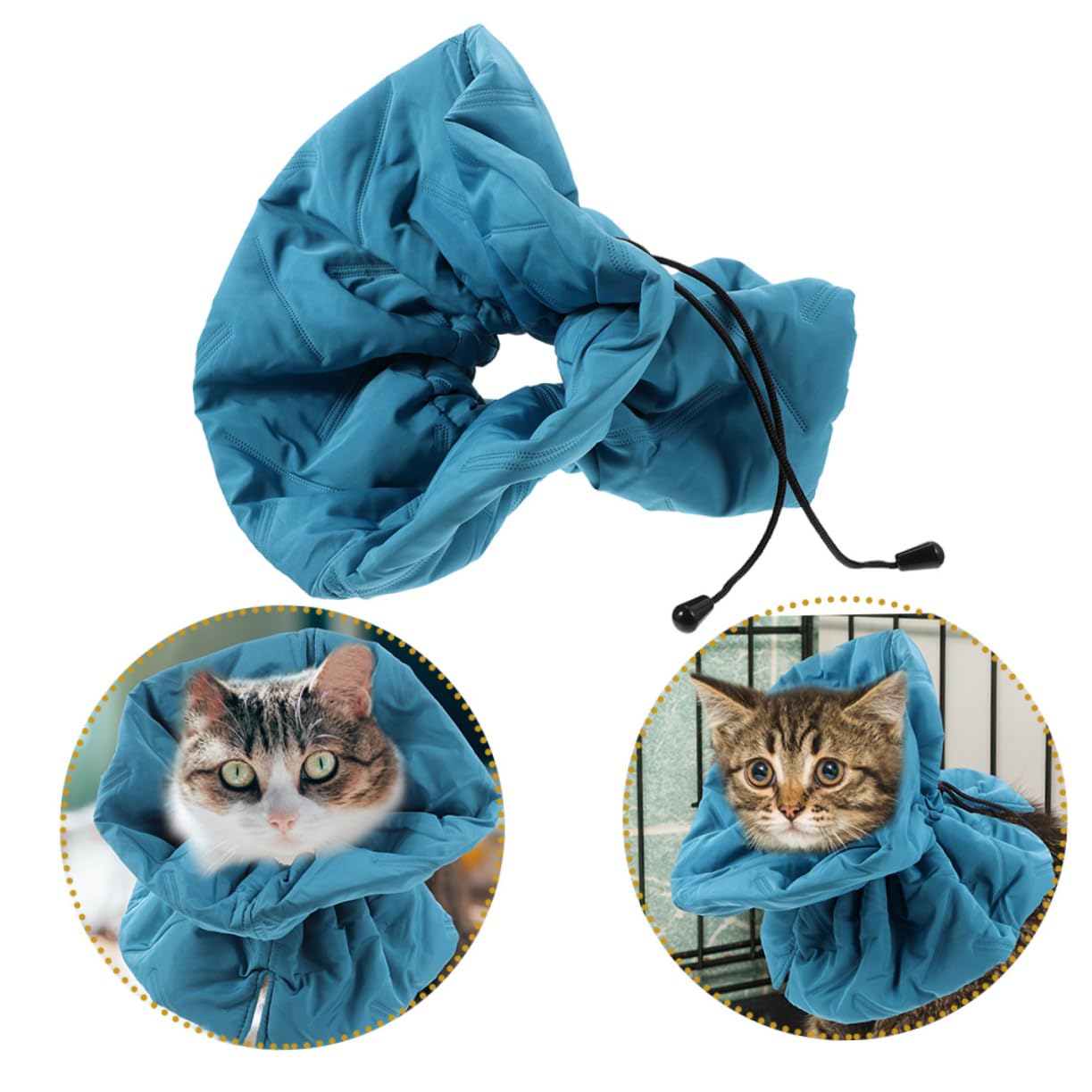 INOOMP 4pezzi Collare Elisabettiano Regolabile Per Gatti Cone Protettivo Morbido Traspirante Per Comfort e Visibilità Garantiti Collare Per Animali Domestici