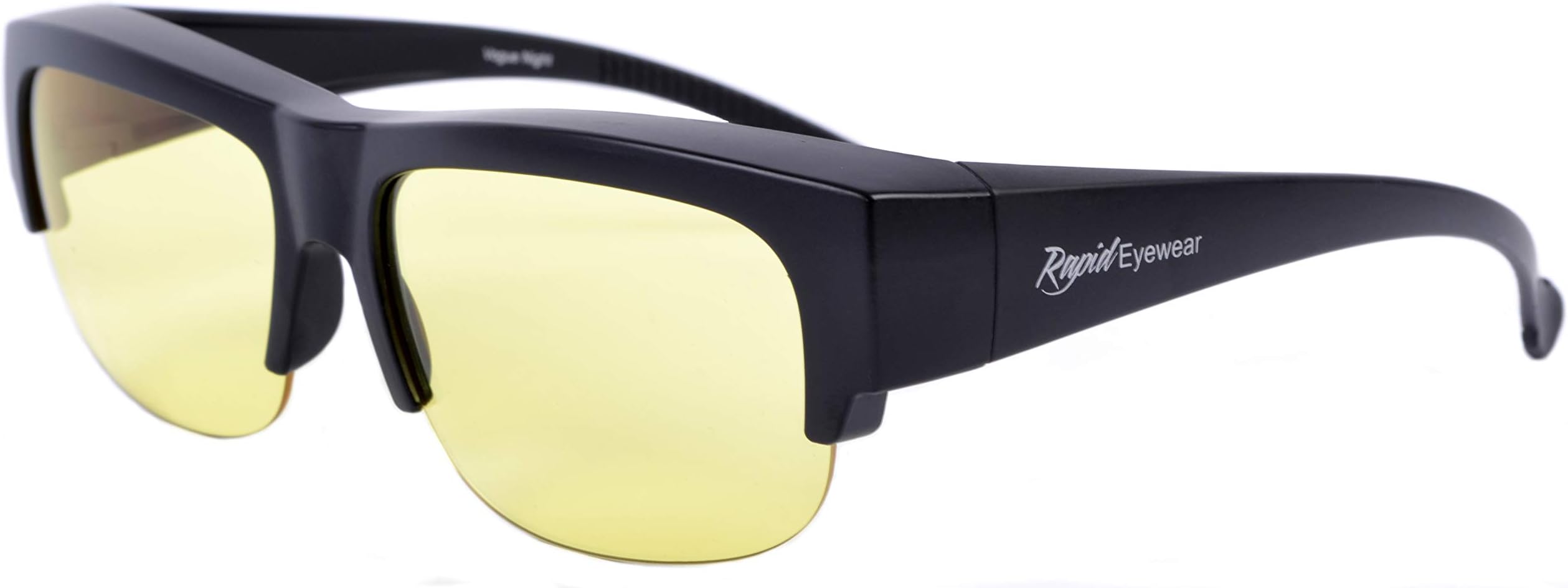 Night Time Driving Over Glasses: Anti Headlight Glare Lenses, Fit Over Your Specs. Improve Drivers Vision in the Dark. For Men & Women