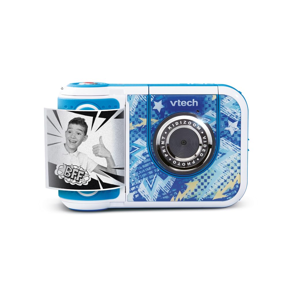 VTech - KidiZoom Print Cam Graffiti - Appareil Photo Instantané Enfant, Impression sans Encre, Selfie, Vidéo HD - Écran Couleur et Activités Créatives - Cadeau Enfant Dès 5 Ans - Contenu en Français